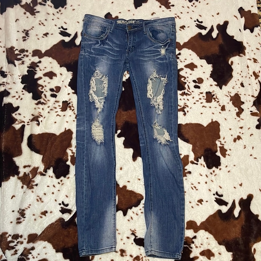 Machine brand ripped jeans!